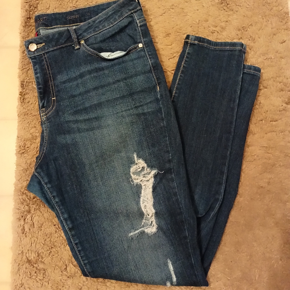 Jennifer Lopez Skinny jeans size 16 dark blue